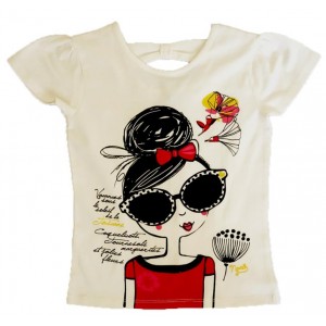 Футболка принт Девочка Nano на 104 см S1502-01